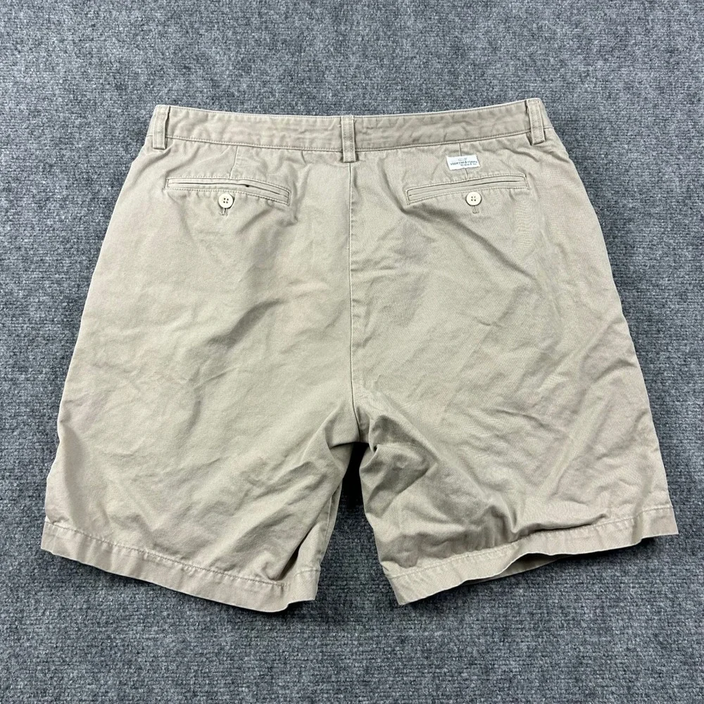 Vineyard Vines Club Short Mens 36 Tan Khaki Chino Cotton Twill Preppy Casual‎